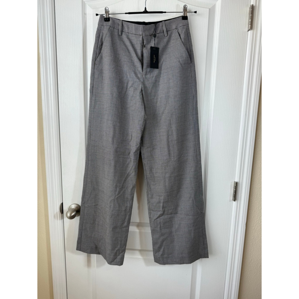 Women's Rag & Bone Blue Plaid Andi Full Length Trousers Size 4